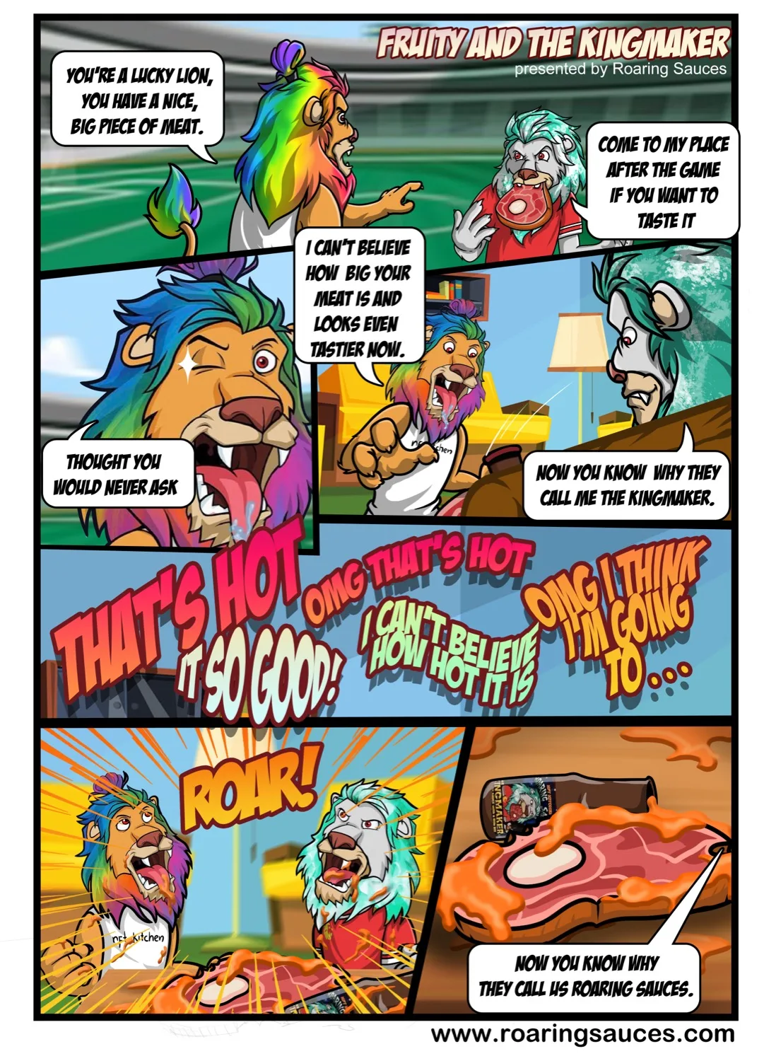 Fruity and the Kingmaker, hand-drawn comic page illustration