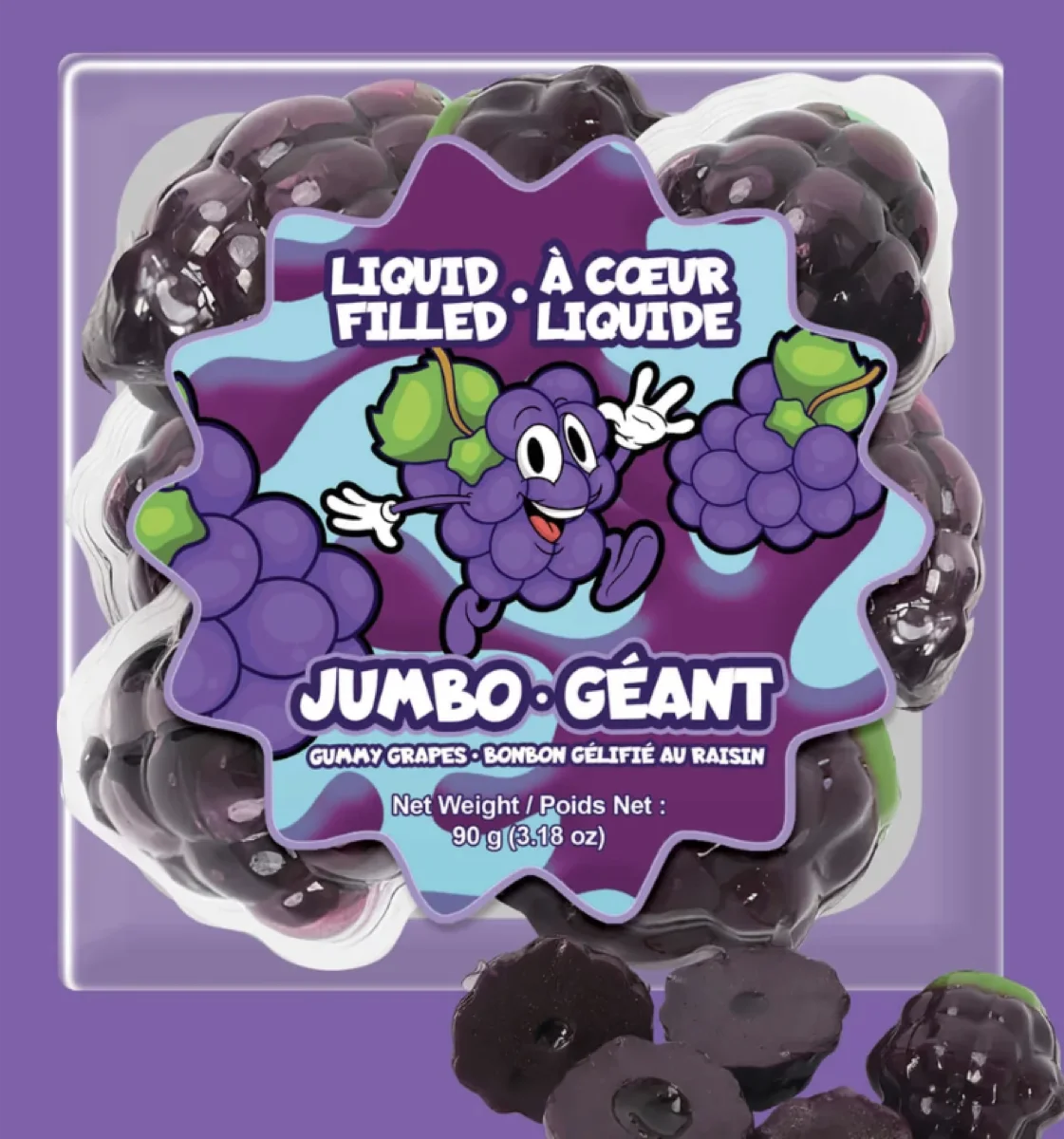Jumbo Gummy Grape candy package design